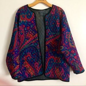Vibrant lightweight quilted blazer